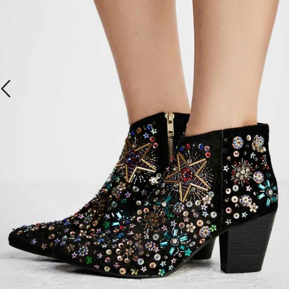 Free People Night Out Sequin Boots